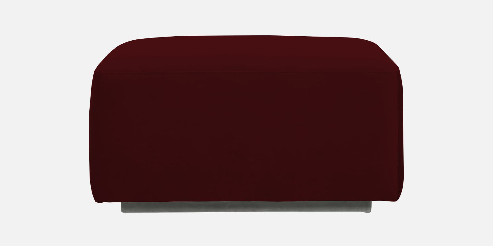 Bufa Velvet RHS Sectional Sofa In Dark Maroon Colour With Ottoman