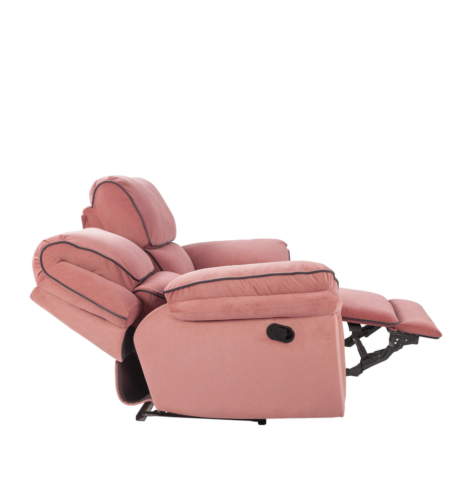 Regina Velvet 2 Seater Motorized Recliner In Blush Pink Colour - Febonic Living