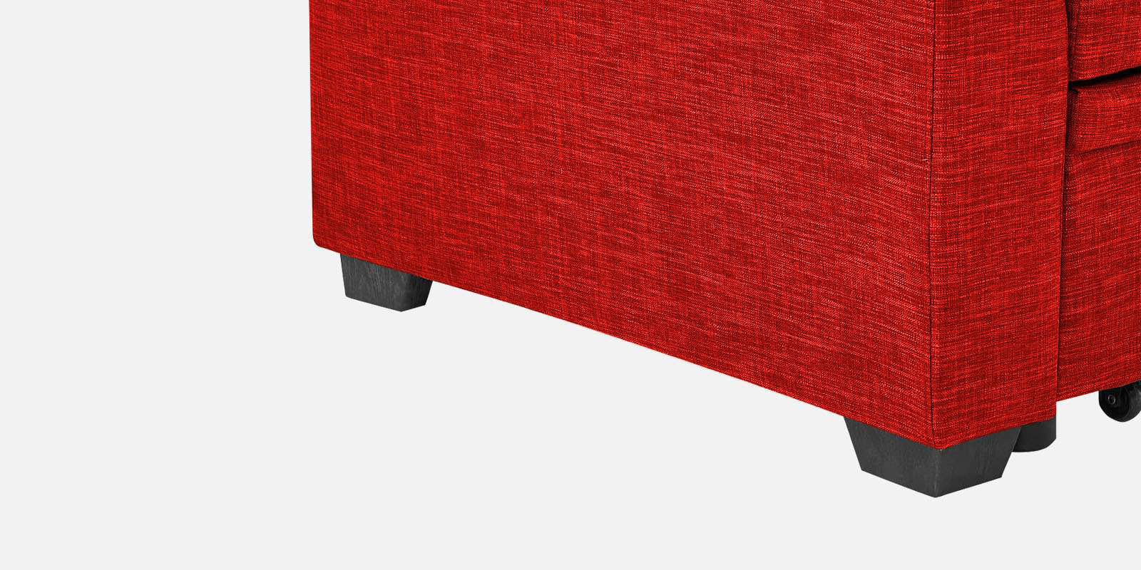 Jody Fabric 3 Seater Pull Out Sofa Cum Bed In Ruby Red Colour