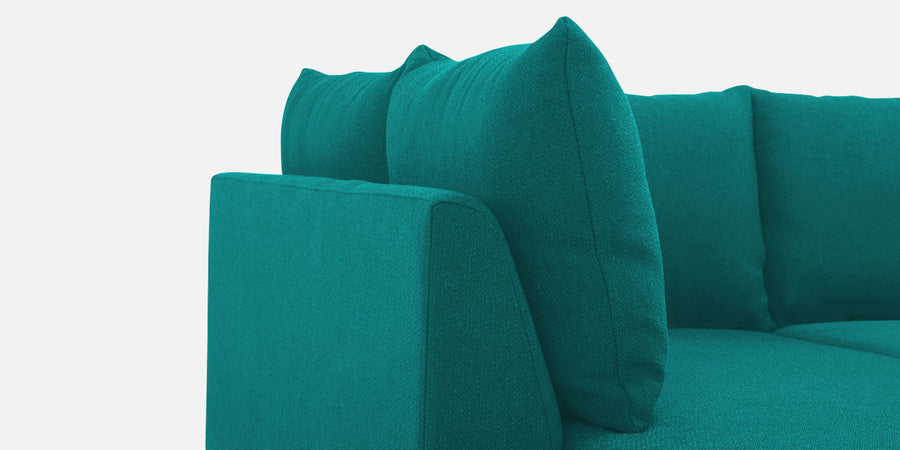 Ira Fabric Rhs 6 Seater Convertible Sofa Cum Bed In Sea Green Colour - Febonic Living