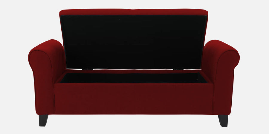 Molo Fabric 3 Seater Recamier In Blood Maroon Colour With Storage - Febonic Living