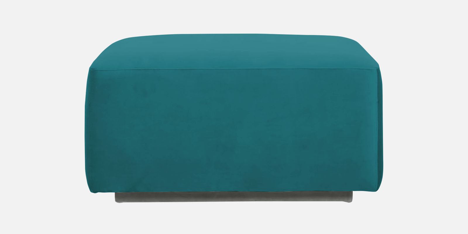 Bufa Velvet RHS Sectional Sofa In Arabian green Colour With Ottoman