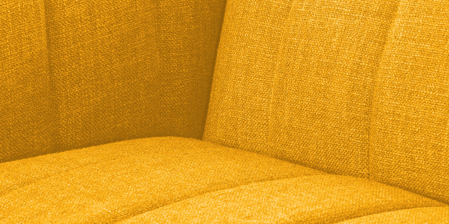 Lara Fabric 2 Seater Sofa In Bold Yellow Colour - Febonic Living