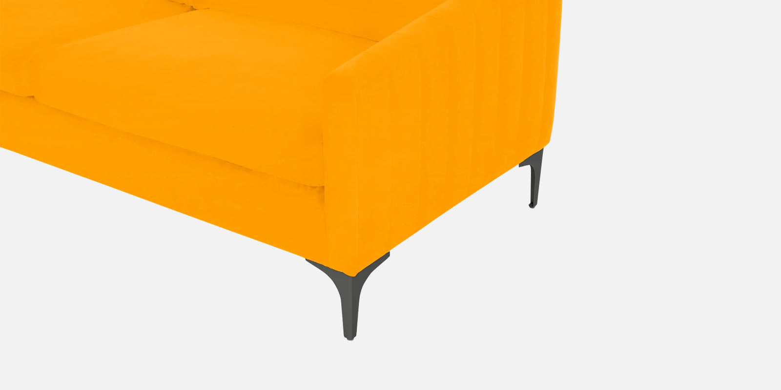 Haru Velvet 2 Seater Sofa in Saffron yellow Colour