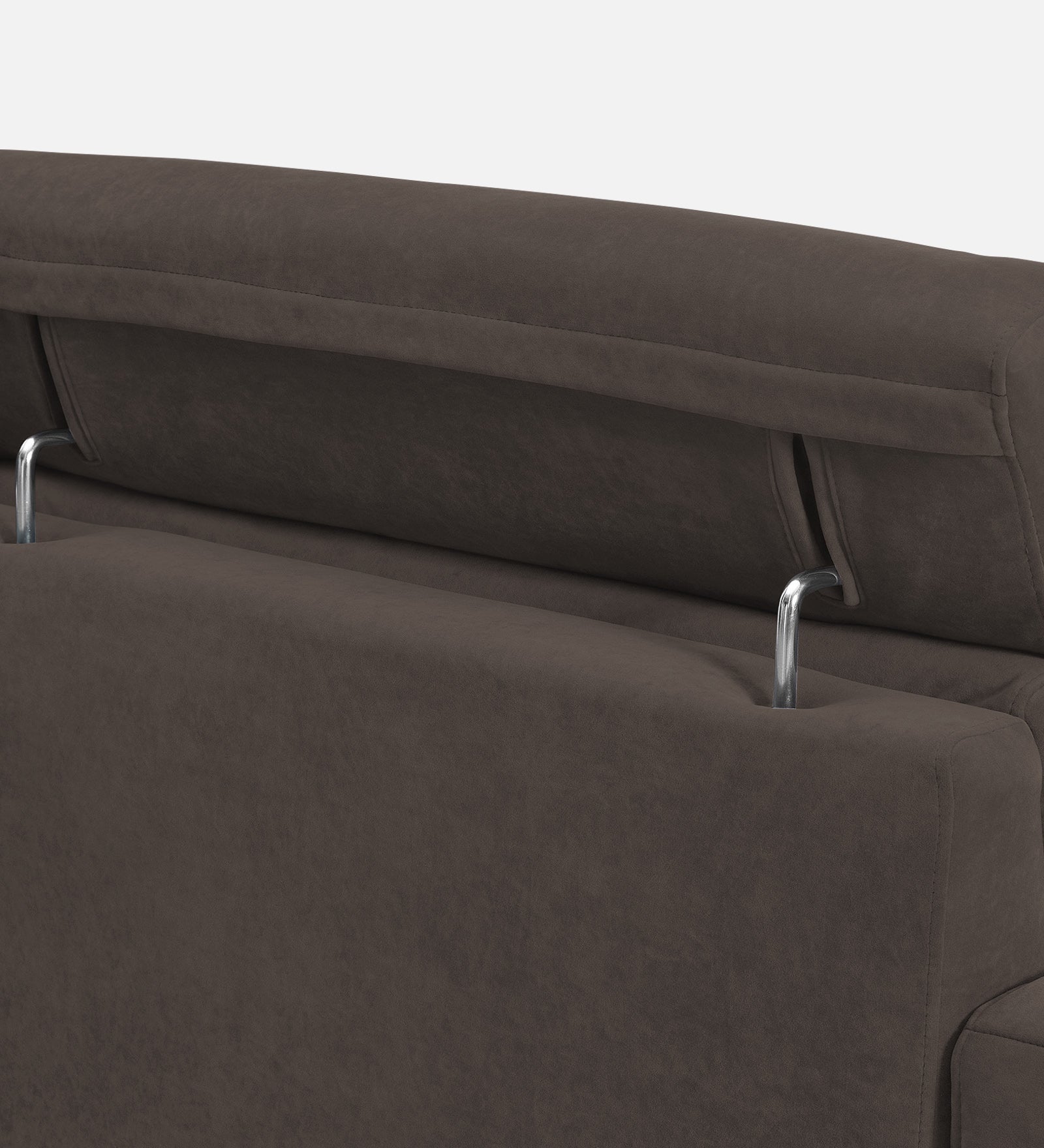 Hiro Fabric 1 Seater Sofa In  Lito Brown Colour - Febonic Living