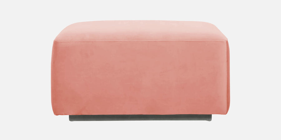 Bufa Velvet Rhs Sectional Sofa In Blush Pink Colour With Ottoman - Febonic Living