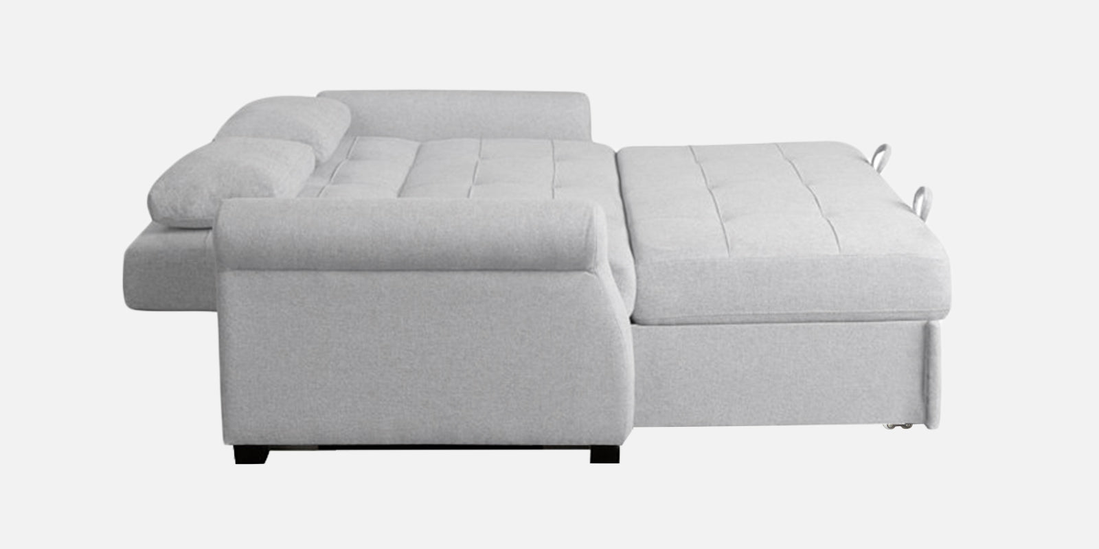 Fornia Fabric 3 Seater Pull Out Sofa Cum Bed In Lit Grey Colour