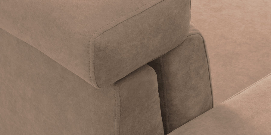 Hiro Fabric 3 Seater Sofa In Wheat Beige Colour - Febonic Living