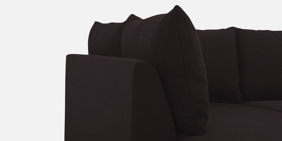 Ira Fabric Rhs 6 Seater Convertible Sofa Cum Bed In Cara Brown Colour - Febonic Living