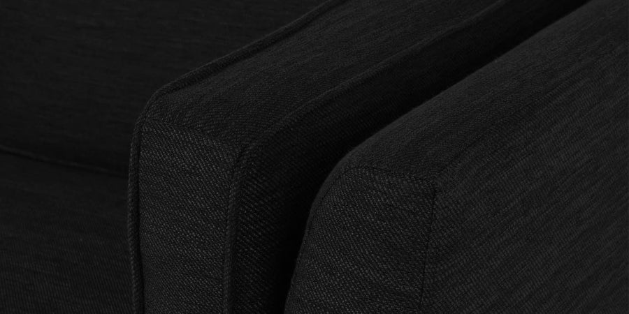 Nigar Fabric 2 Seater Sofa In Zed Black Colour - Febonic Living