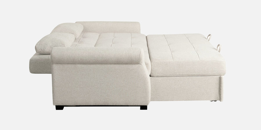 Fornia Fabric 3 Seater Pull Out Sofa Cum Bed In Ivory Cream Colour - Febonic Living