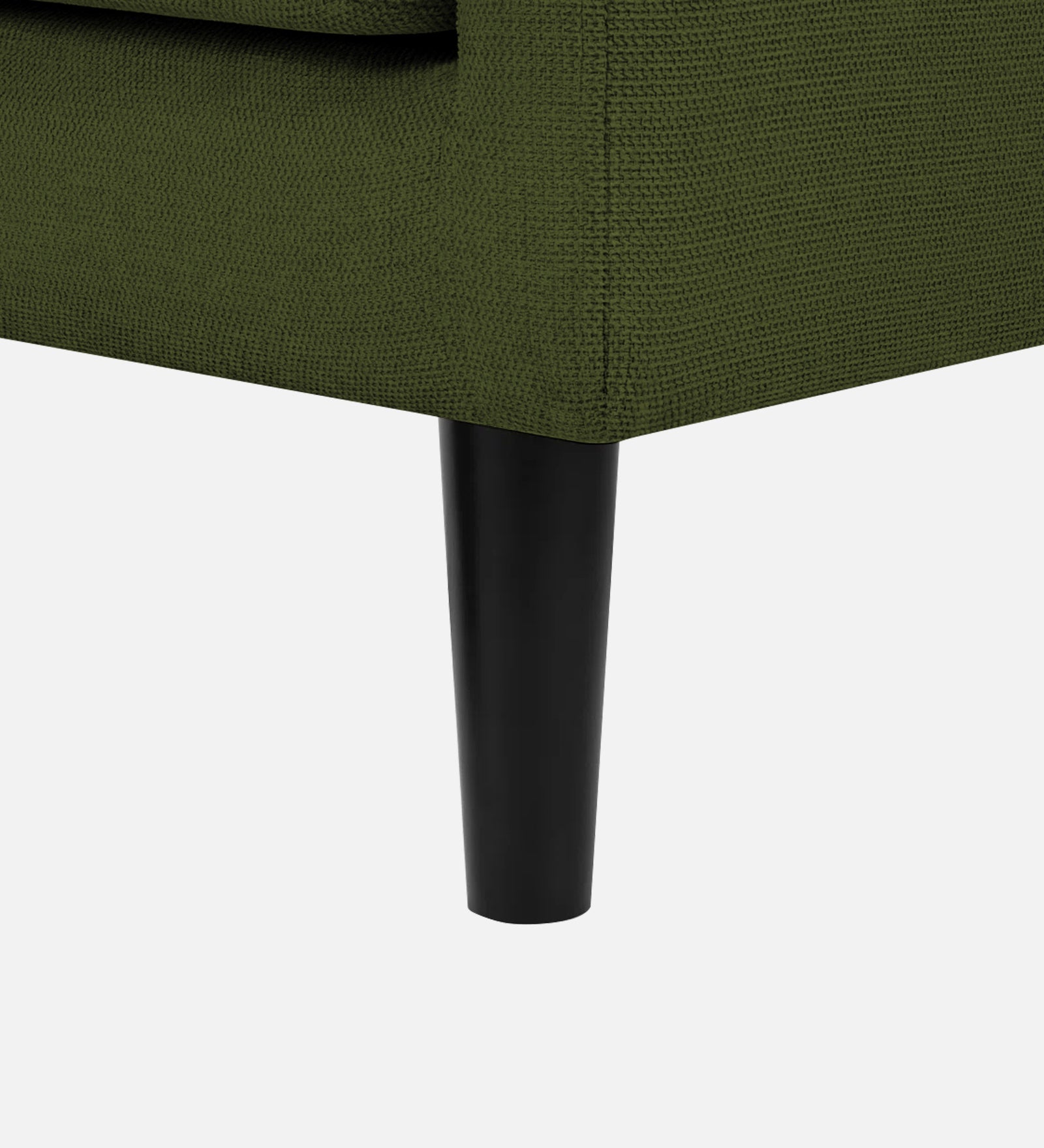 Maya Fabric Bench In Olive Green Colour