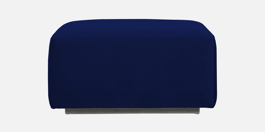 Bufa Velvet Rhs Sectional Sofa In Dark Blue Colour With Ottoman - Febonic Living