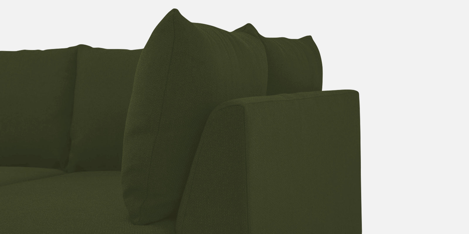 Ira Fabric LHS 6 Seater Sofa Cum Bed In Olive Green Colour