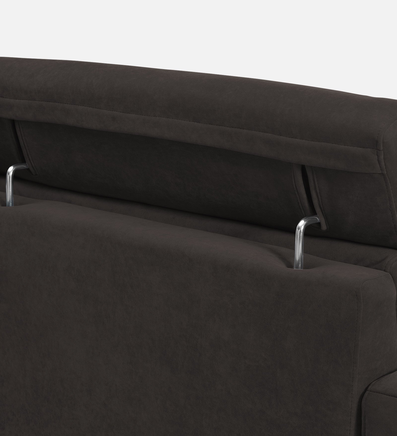 Hiro Fabric 1 Seater Sofa In  Coal Brown Colour - Febonic Living