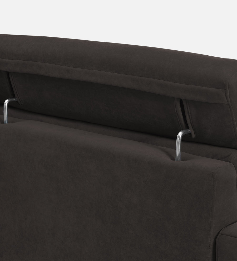 Hiro Fabric 1 Seater Sofa In Coal Brown Colour - Febonic Living