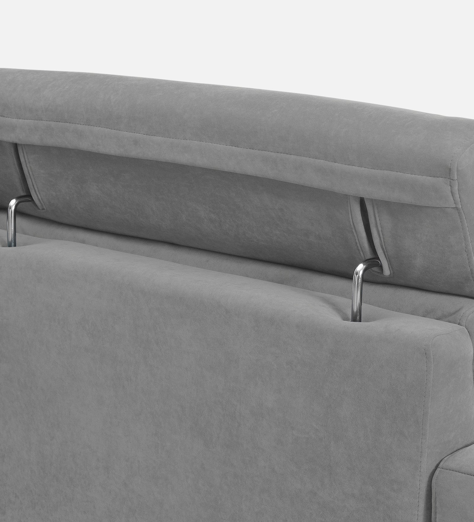 Hiro Fabric 1 Seater Sofa In  Smoke Grey Colour - Febonic Living
