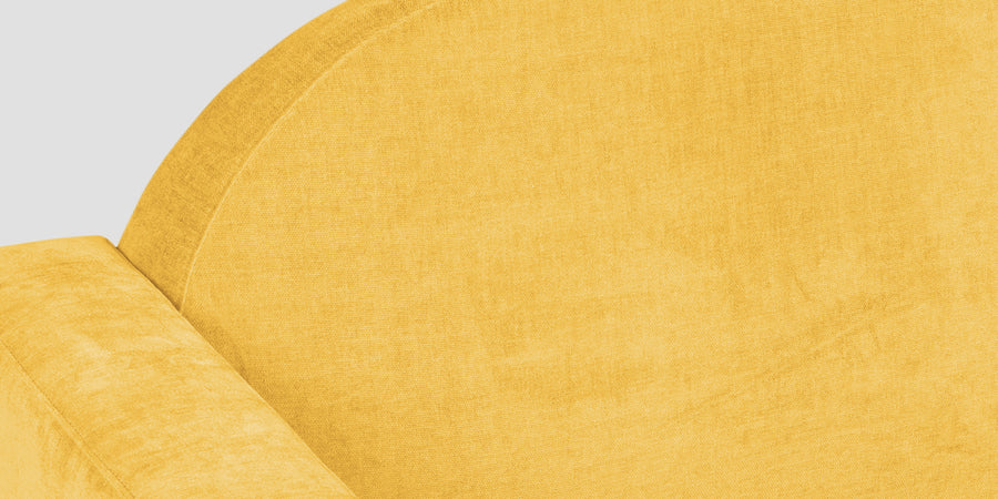 Dara Fabric 3 Seater Sofa In Bold Yellow Colour - Febonic Living