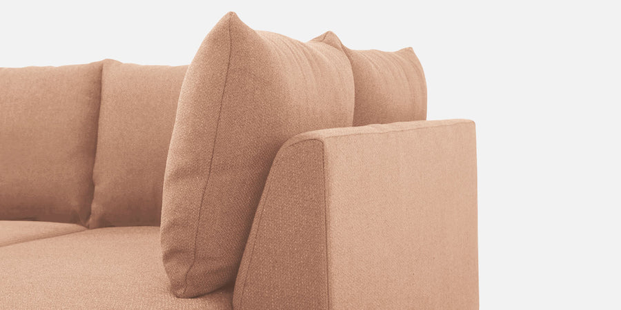 Ira Fabric Lhs 6 Seater Convertible Sofa Cum Bed In Cosmic Beige Colour - Febonic Living