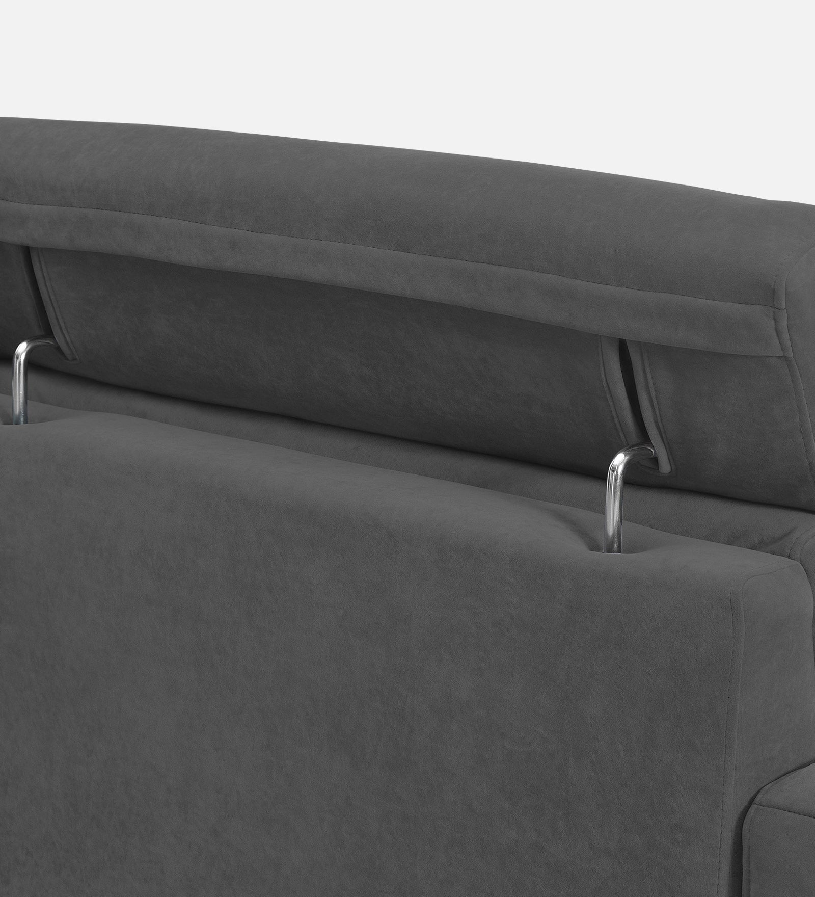 Hiro Fabric 1 Seater Sofa In  Pure Grey Colour - Febonic Living