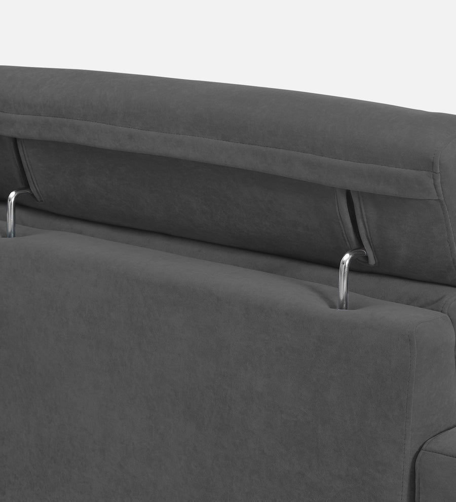 Hiro Fabric 1 Seater Sofa In Pure Grey Colour - Febonic Living