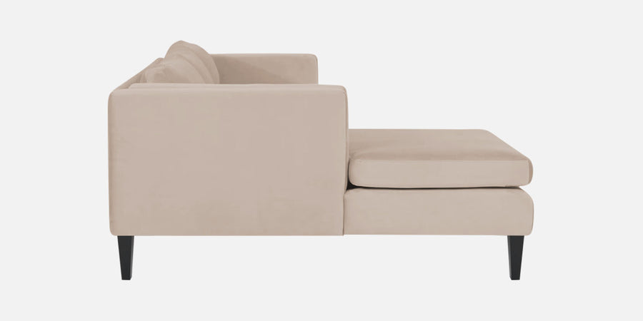 Jasper Velvet Rhs Sectional Sofa 3 Lounger In Camel Beige Colour - Febonic Living