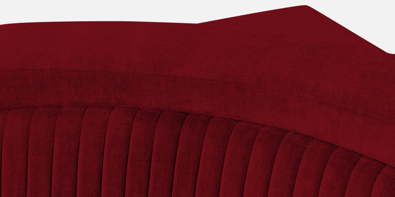 Draco Fabric 6 Seater Corner Sofa In Ruby Red Colour