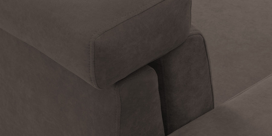 Hiro Fabric 3 Seater Sofa In Lito Brown Colour - Febonic Living