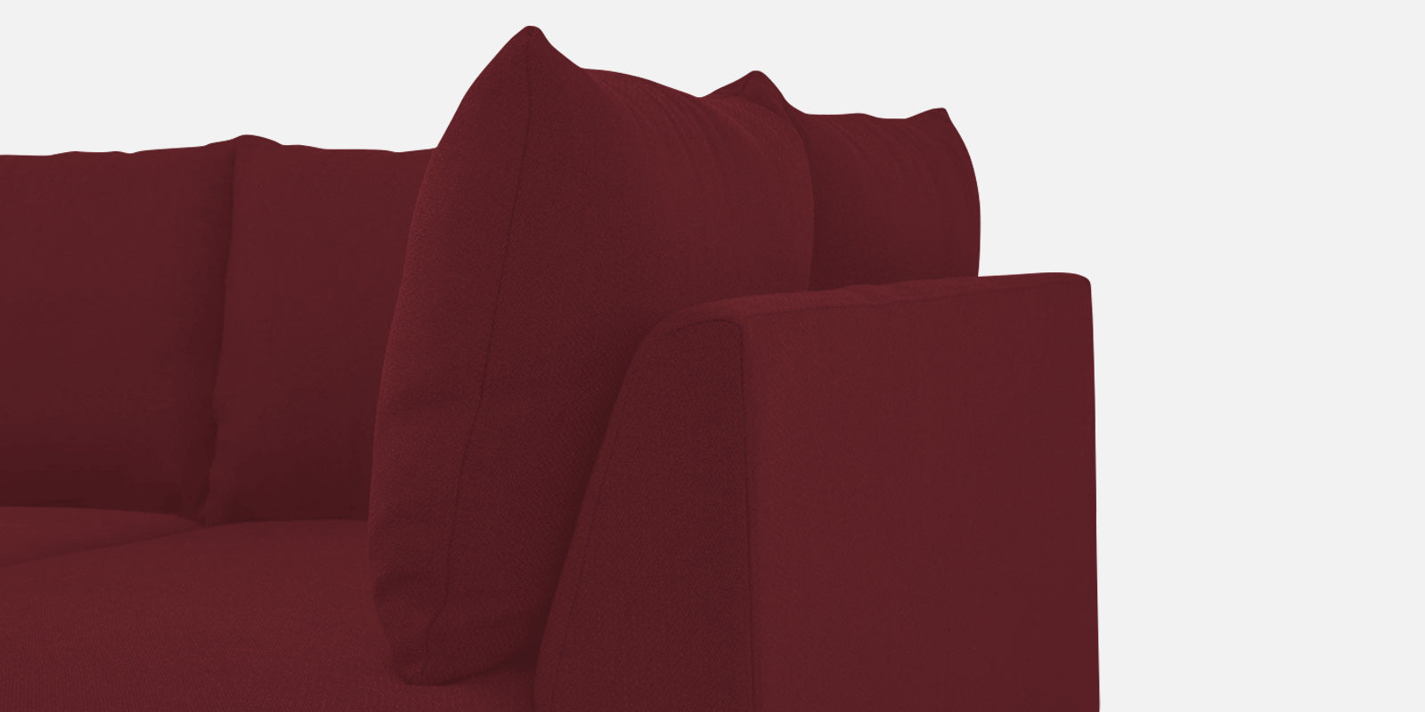 Ira Fabric LHS 6 Seater Sofa Cum Bed In Blood Maroon Colour