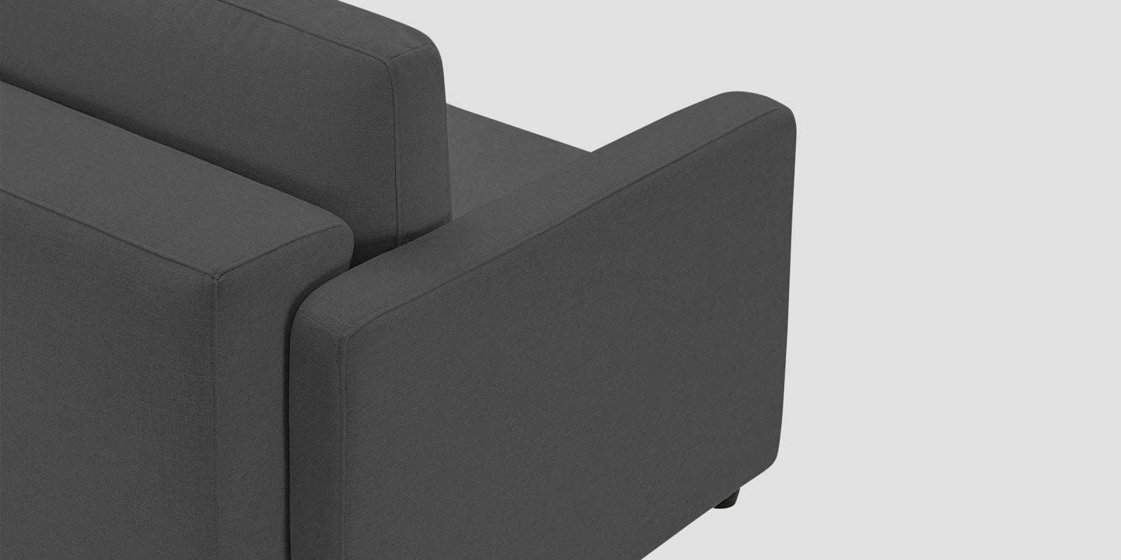 Leora Fabric 3 Seater Convertible Sofa Cum Bed In Stone Grey Colour - Febonic Living
