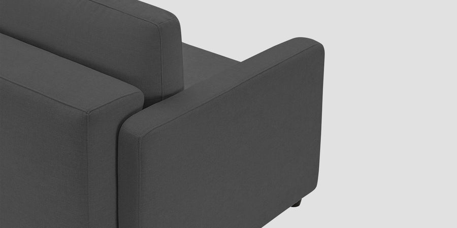 Leora Fabric 3 Seater Convertible Sofa Cum Bed In Stone Grey Colour - Febonic Living