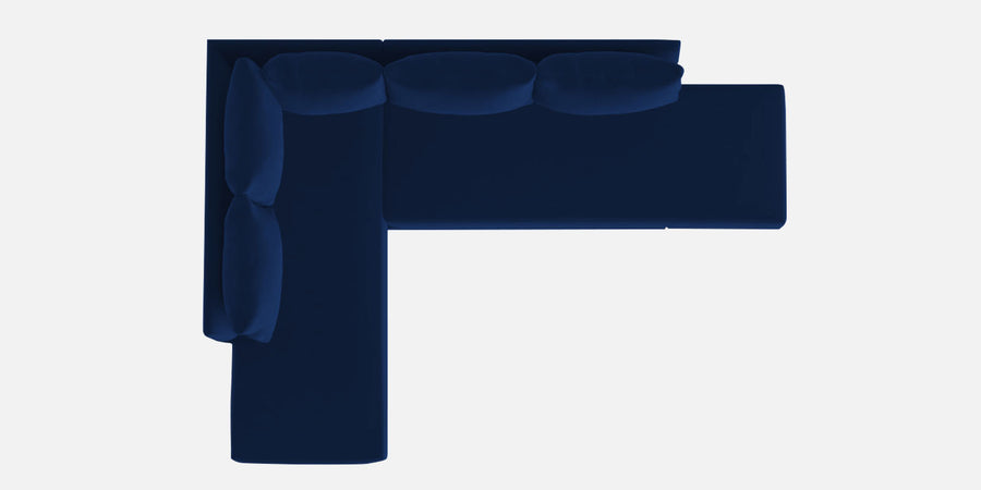 Ira Fabric Rhs 6 Seater Convertible Sofa Cum Bed In Royal Blue Colour - Febonic Living