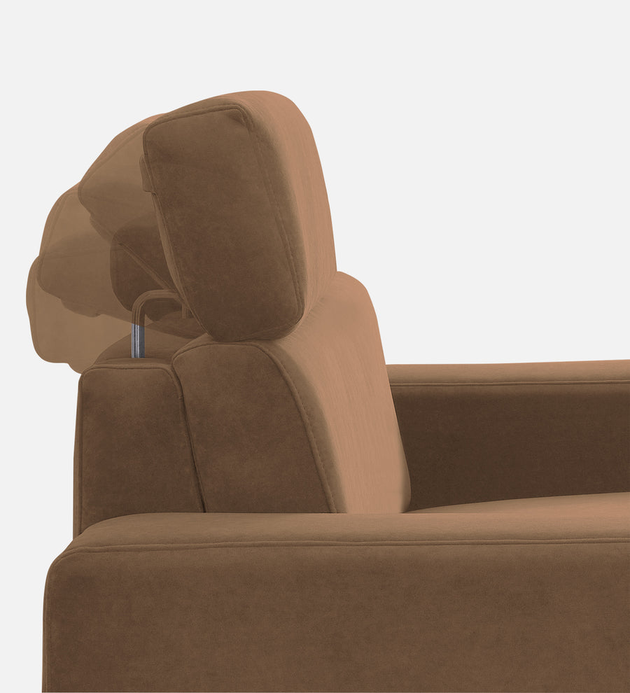 Hiro Fabric 1 Seater Sofa In Dusty Peach Colour - Febonic Living