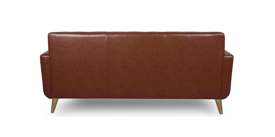 Cori Leatherette 3 Seater Sofa In Brown Finish - Febonic Living
