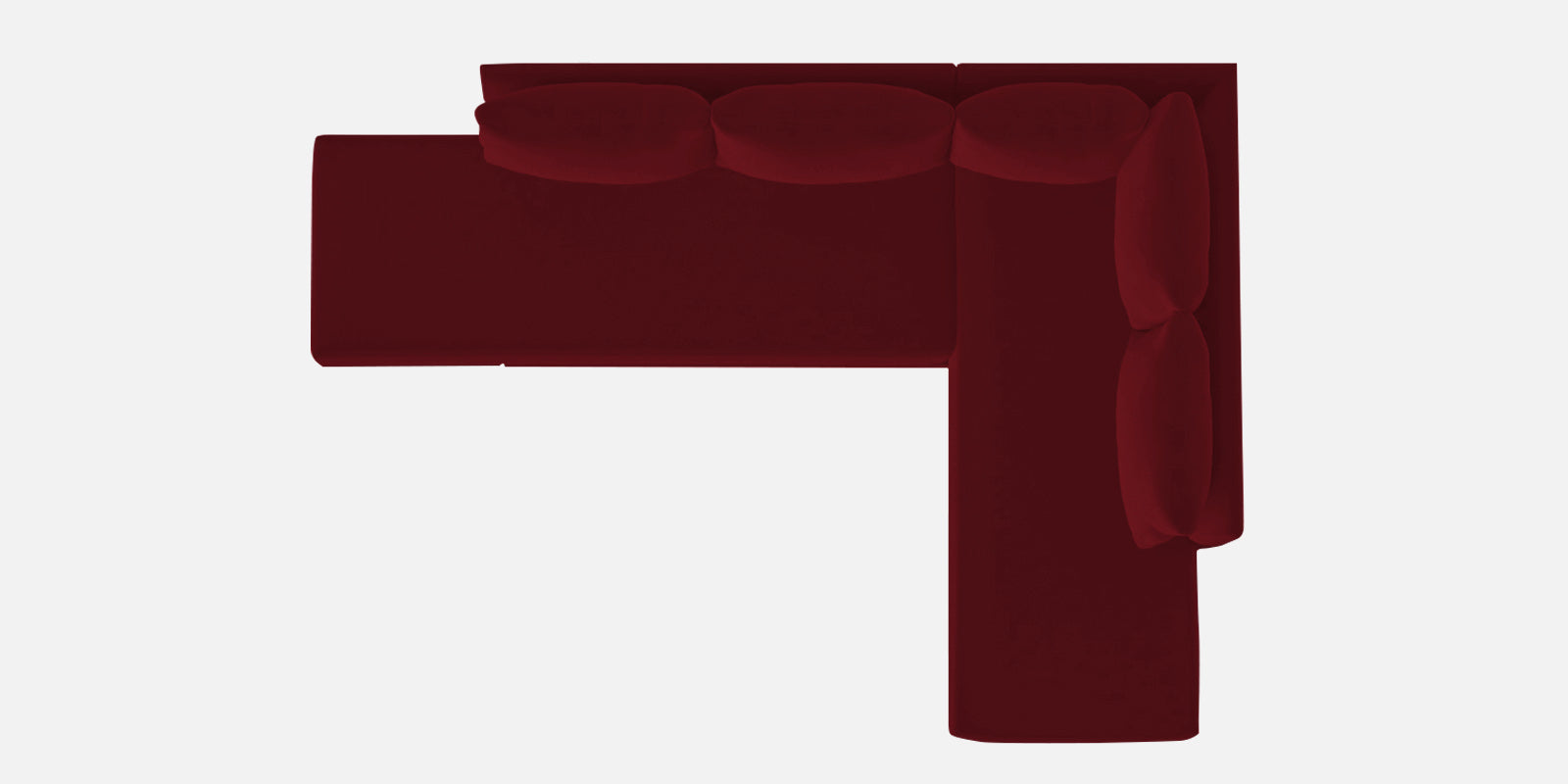 Ira Fabric LHS 6 Seater Sofa Cum Bed In Ruby Red Colour