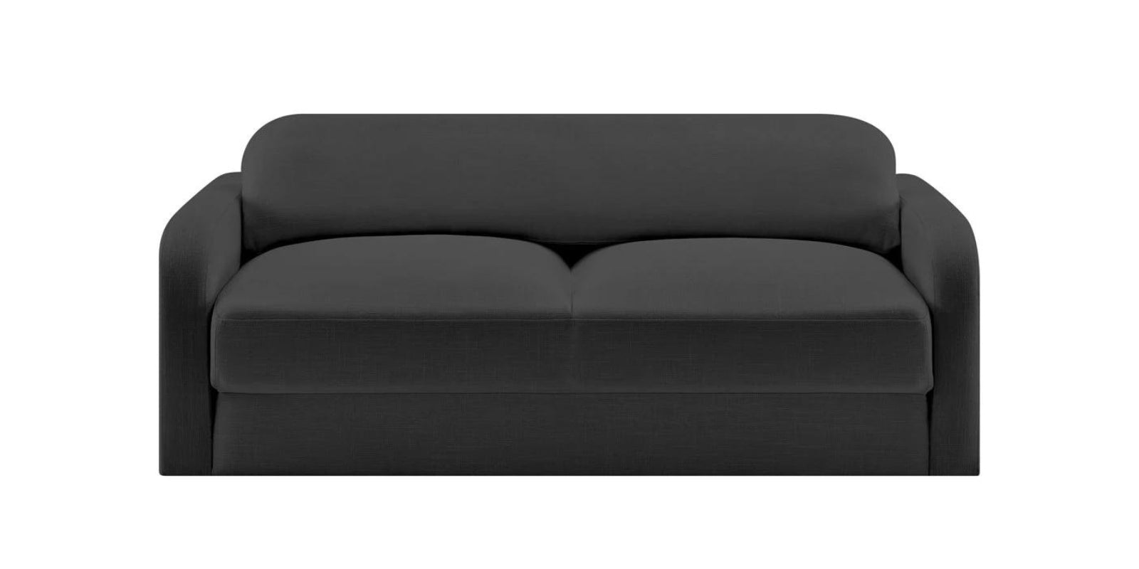 Rosa Fabric 3 Seater Convertible Sofa Cum Bed In Charcoal Grey Colour