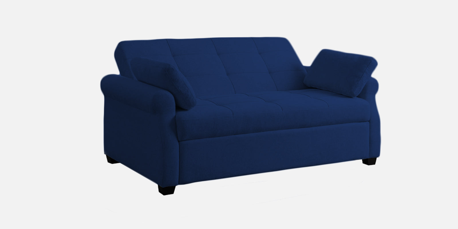 Fornia Fabric 3 Seater Pull Out Sofa Cum Bed In Royal Blue Colour