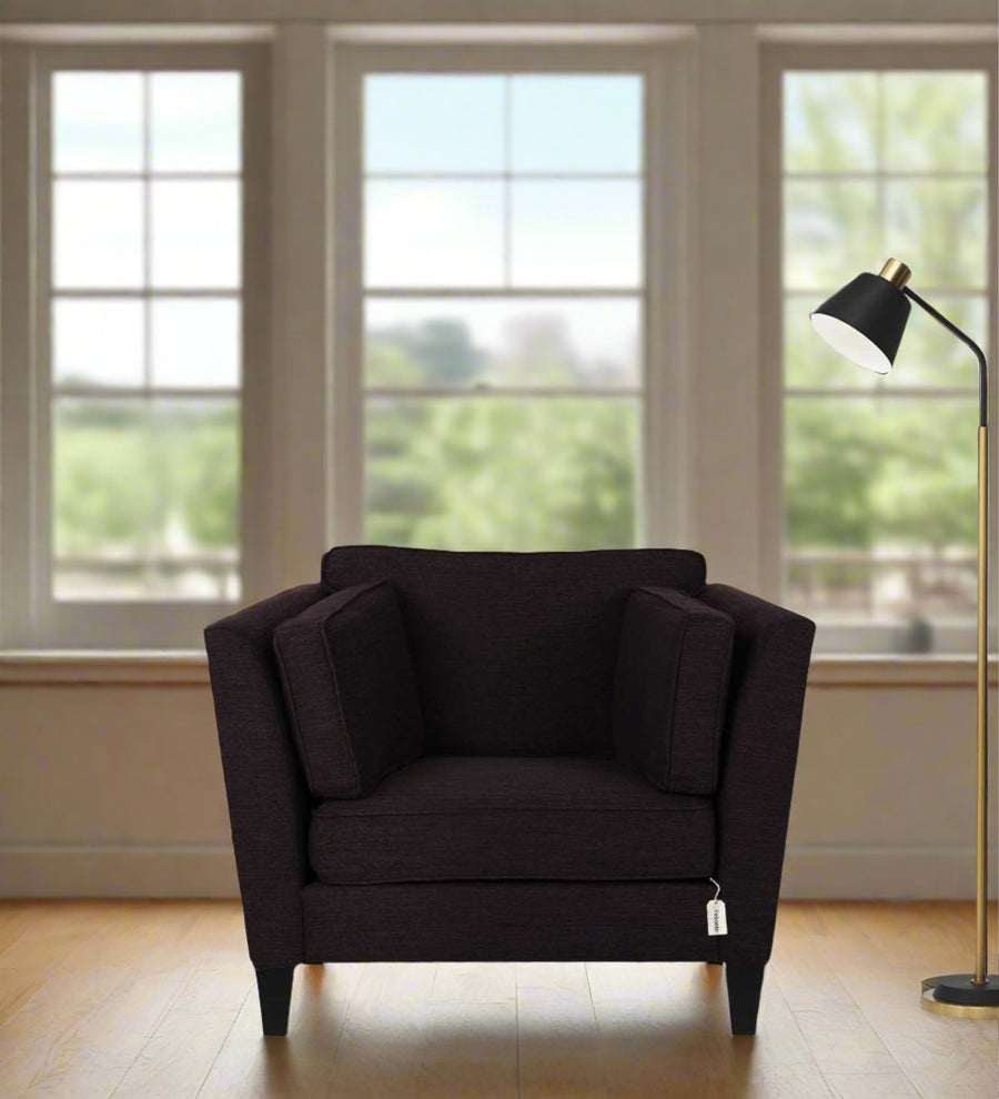 Nigar  1 Seater Fabric Sofa - Cara Brown by Febonic Living