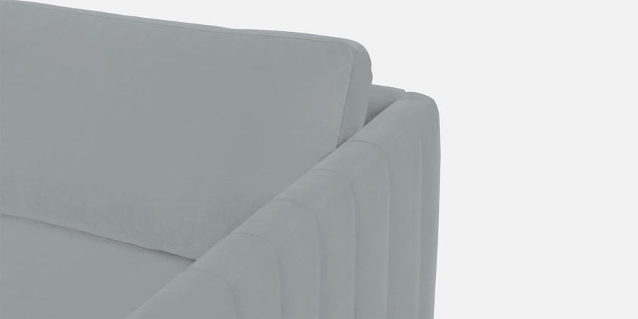 Haru Velvet 2 Seater Sofa In Pearl Grey Colour - Febonic Living