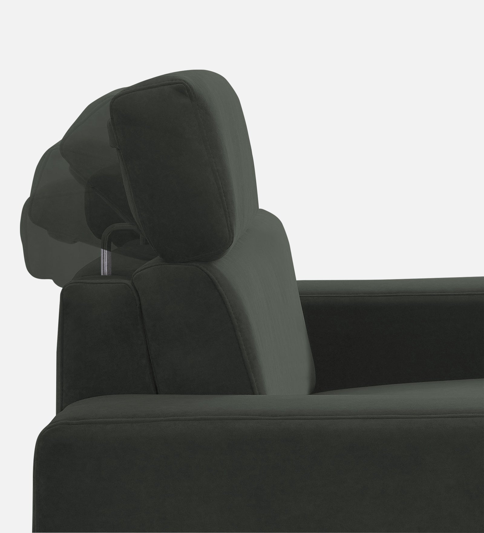 Hiro Fabric 1 Seater Sofa In  I-Land Green Colour - Febonic Living