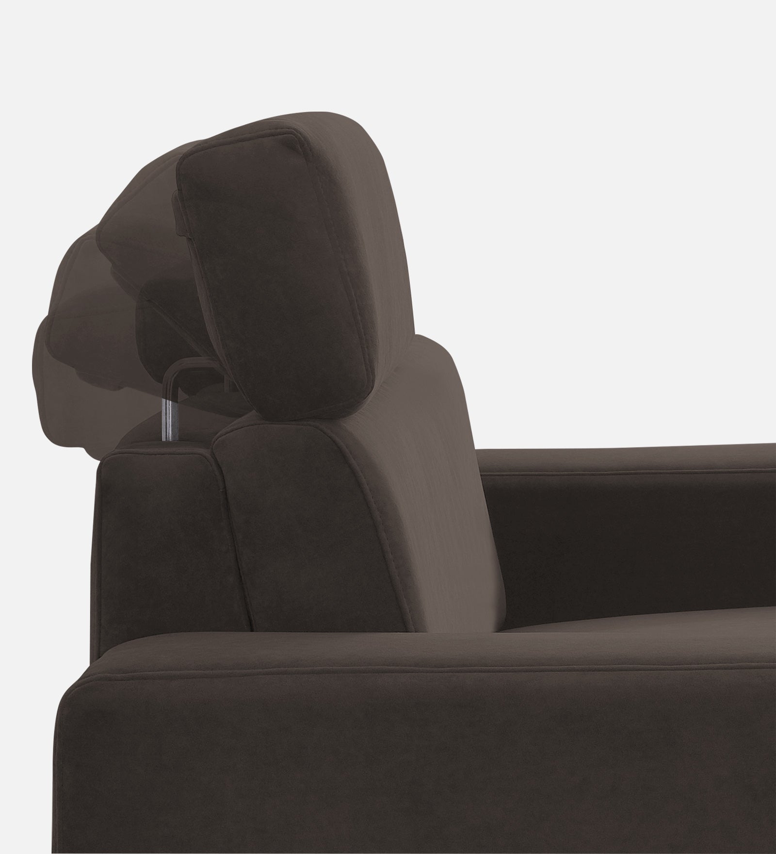 Hiro Fabric 1 Seater Sofa In  Lito Brown Colour - Febonic Living