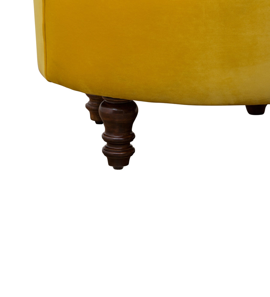 Clark Velvet Slipper Chair In Turmeric Yellow Colour - Febonic Living