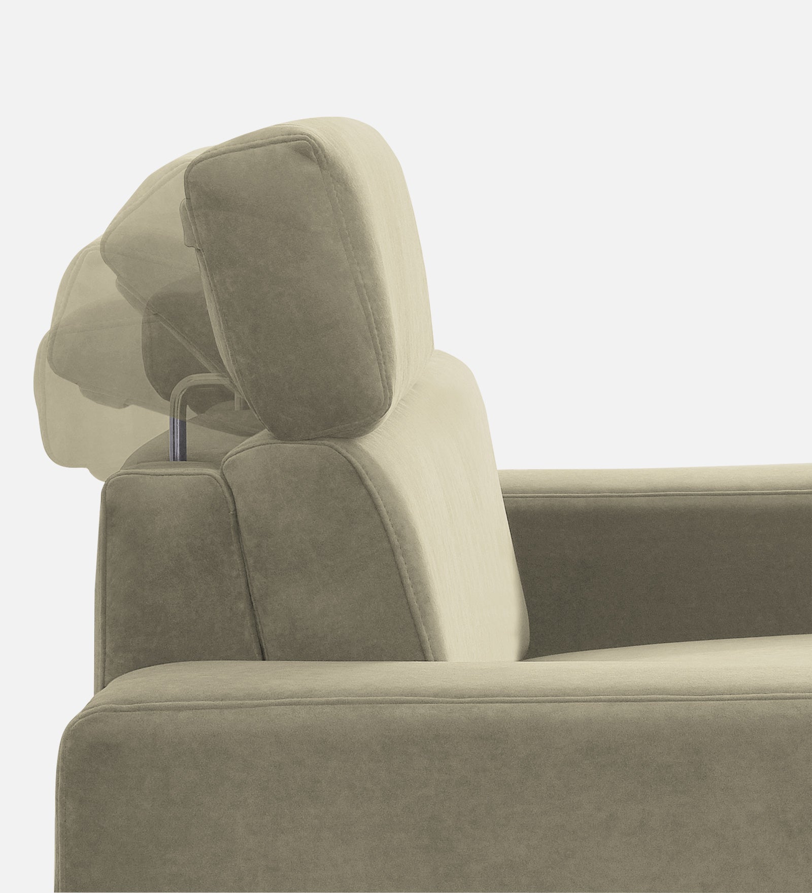 Hiro Fabric 1 Seater Sofa In  Carnival Beige Colour - Febonic Living