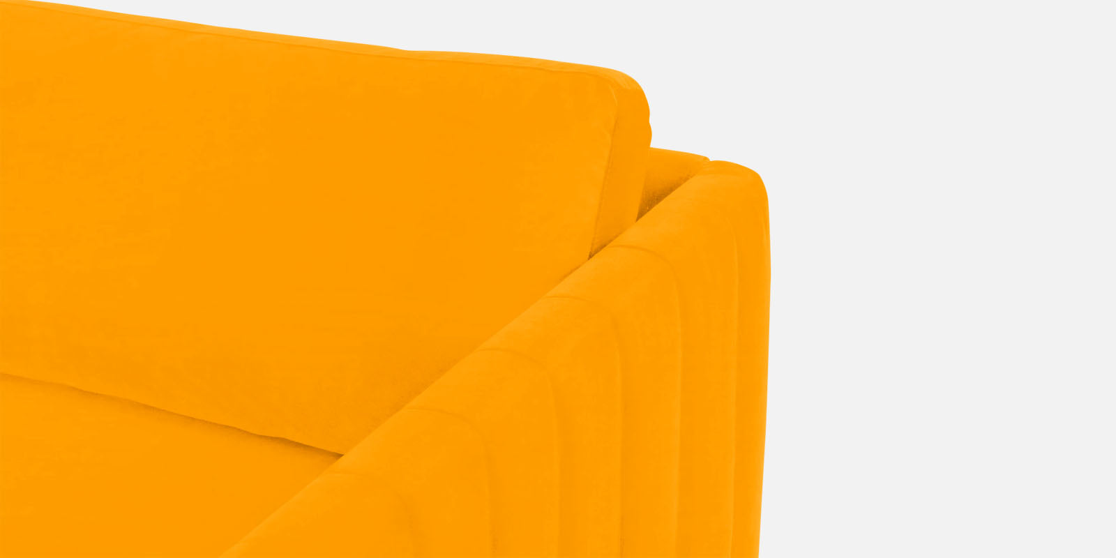 Haru Velvet 2 Seater Sofa in Saffron yellow Colour