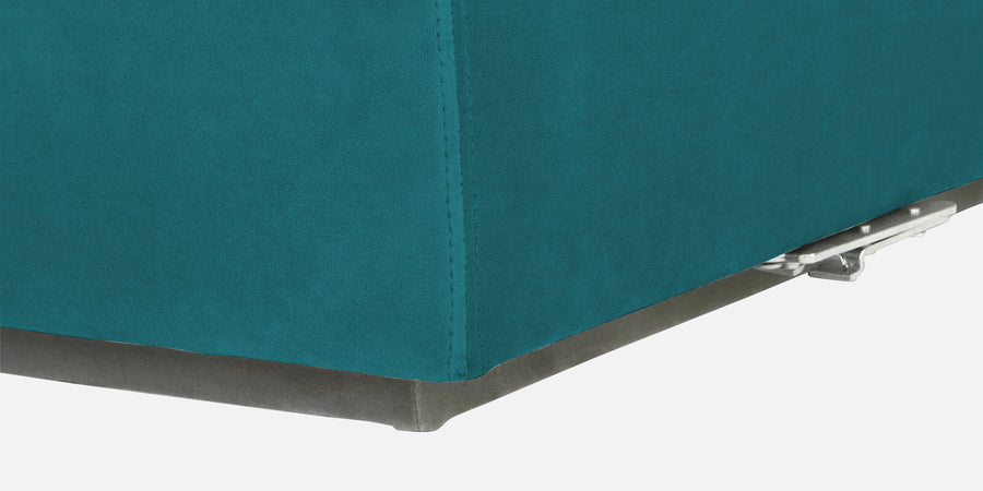 Bufa Velvet Rhs Sectional Sofa In Arabian Green Colour With Ottoman - Febonic Living