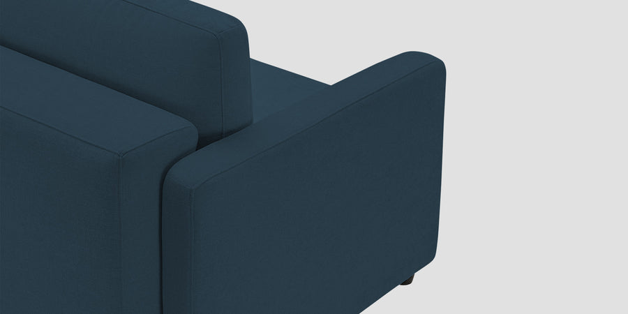 Leora Fabric 3 Seater Convertible Sofa Cum Bed In Cool Blue Colour - Febonic Living