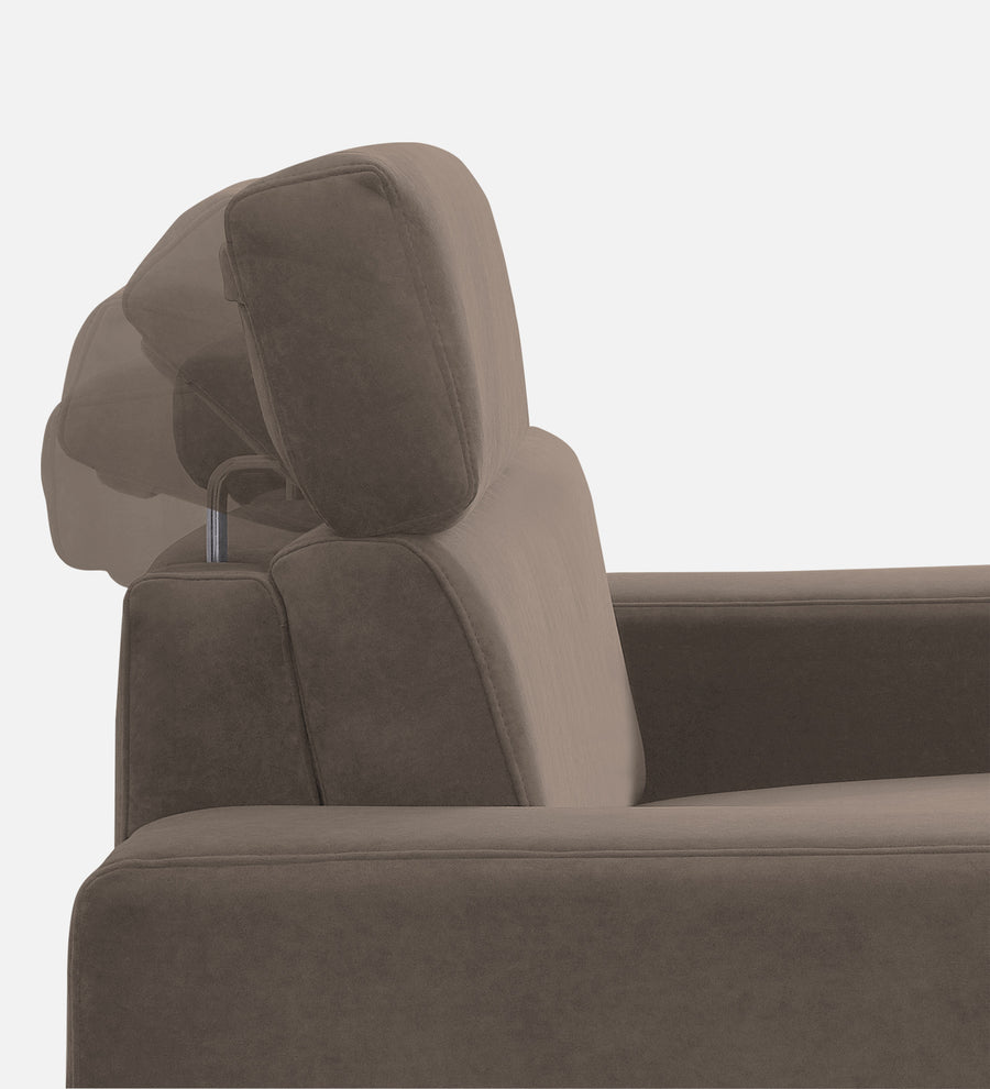 Hiro Fabric 1 Seater Sofa In Rock Beige Colour - Febonic Living