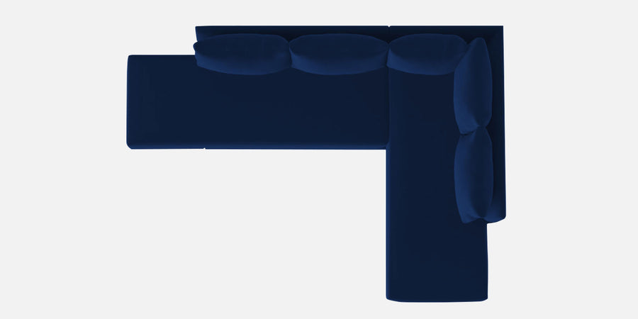 Ira Fabric Lhs 6 Seater Convertible Sofa Cum Bed In Royal Blue Colour - Febonic Living
