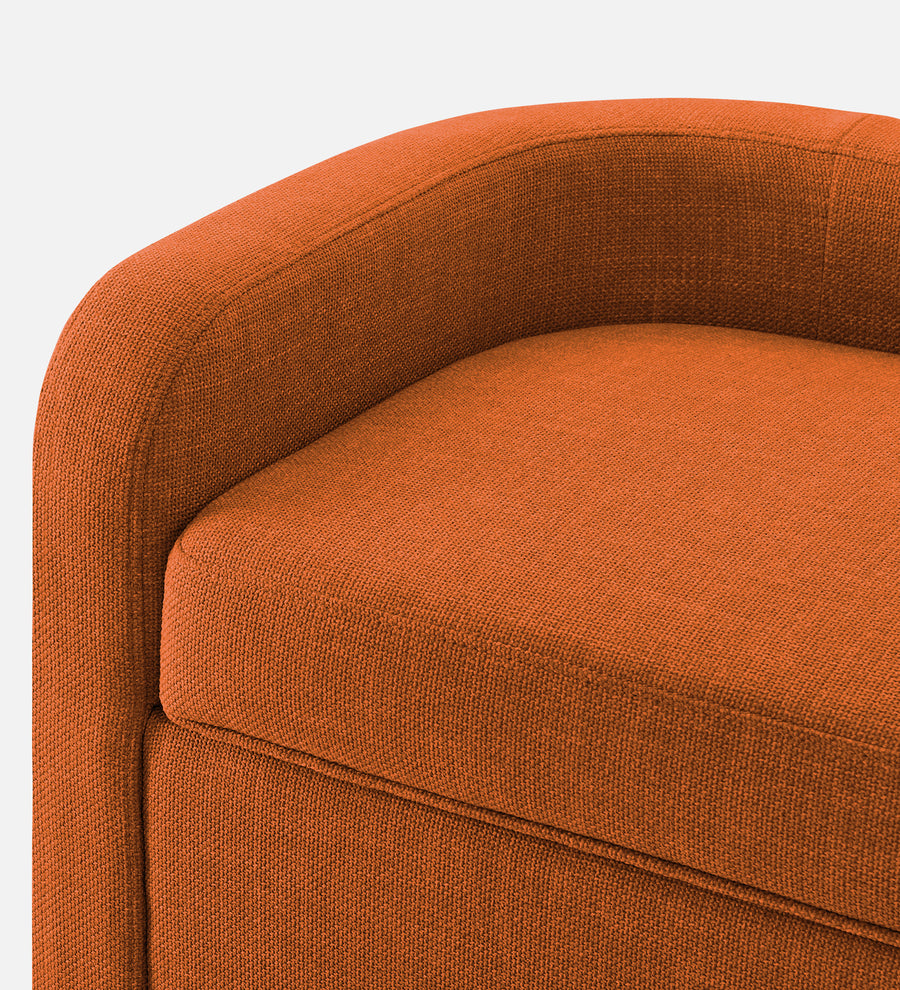 Cooper Fabric Storage Bench In Vivid Orange Colour - Febonic Living