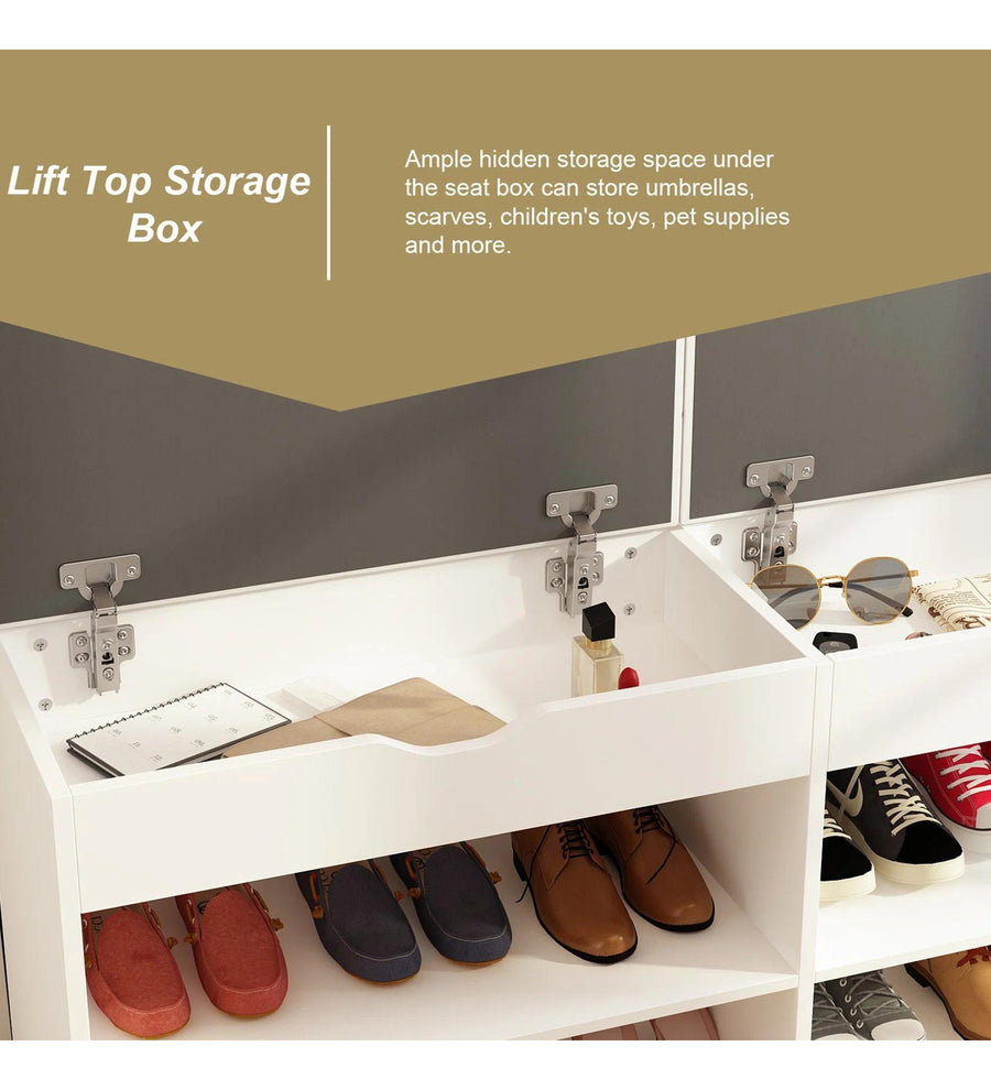 Barka Shoe Rack In Frosty White Finish - Febonic Living